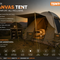 Deluxe Fully Equipped 2 Sleeper Canvas Tent Merry Pebbles 2 - 5 July 2026